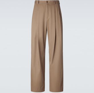 The Row Pantalones anchos Tibor de algod&oacute;n y cachemir