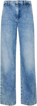 Liu Jo Wide Jeans - Dames - Loose Fit Jeans - Blauw - W26 - Katoen - Jeans