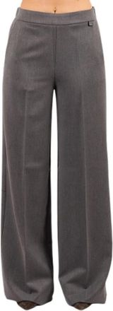 LuckyLu Wijde broek - Dames - Wijde Broeken - Grijs - M - Broeken