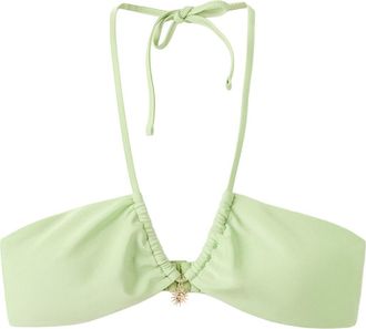 Mango Charm Bandeau Bikini Top in Pastel Green at Nordstrom, Size X-Small