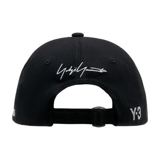 Yohji Yamamoto Unisex Mer Dad Cap - Y-3 Cotton Black Accessories Hats