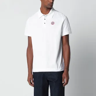 Canada Goose White polo with patch logo