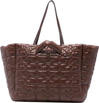 Ganni Dames, Tassen, Bruin, Maat: ONE Size Poliester