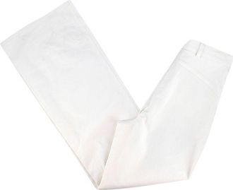 Chanel Quilted Pocket Detail White Cotton Jeans Size M