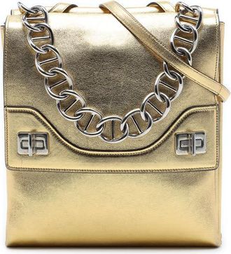 Prada Pre-owned Prada Metallic Leather Double Flap Turn Lock Satchel Ladies 7VEUSQPADQ3UMCUW