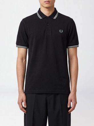 Fred Perry Polo a maniche corte in cotone con logo ricamato e profili a contrasto