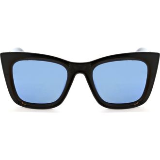Hurley 50mm Chunky Square Polarized Sunglasses in Black at Nordstrom Rack