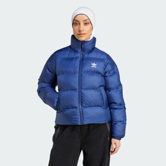 adidas Originals ADIDAS Originals Womens Adicolor Short Puffer Jacket - Navy - Size X-Small