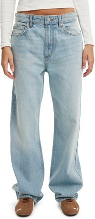 Cotton On Womens 91 Straight Jean in Rush Blue at Nordstrom, Size 14