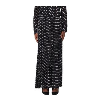 Michael Kors Falda larga plisada de lunares - Skirts - Mujer - Negro - S
