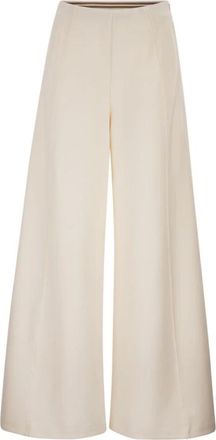 Max Mara Broeken, Dames, Beige, XS, Mxpnigella Scuba Jersey Broek