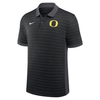 Nike Oregon Sideline Early Season Coach Victory Stripe Nike Mens Dri-FIT College Polo in Black | 03BG166NUON-FR1