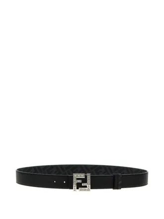 Fendi Cintura reversibile Squared FF - Nero