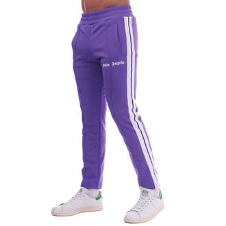 Palm Angels Mens Slim Track Pants in Purple white - Size 2XL