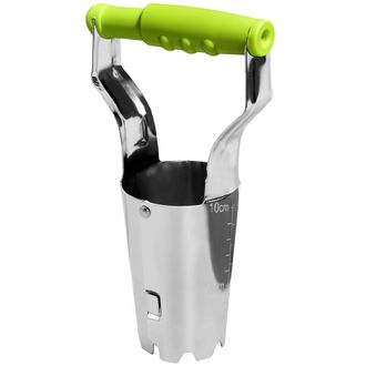 OEM Herramienta De Acero Inoxidable Para Trasplantar Bulbos De Jard&iacute;n, Con Marcador De Profundidad Y Mango Para Liberar La Tierra