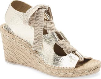 Pedro Garcia Otelia Espadrille Wedge Sandal in Platino Cervo at Nordstrom, Size 10.5Us