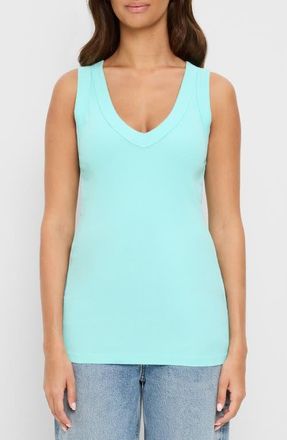 Michael Stars Blanche Side Ruched Tank in Aruba at Nordstrom, Size X-Small