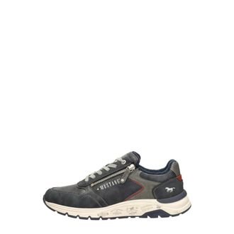 Mustang Veterschoenen Laag - Heren - Sneakers - Blauw - 40 EU - Leer - Schoenen