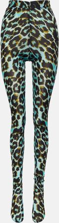 Alex Perry Cadie leopard-print tights