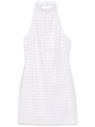 Rotate beaded halterneck mini dress - White