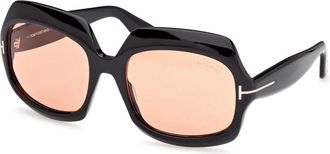 Tom Ford REN Zonnebril - Dames - Zonnebrillen - Zwart - 60 MM - Accessoires
