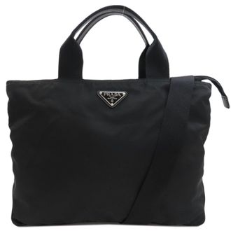 Prada Black Nylon Tote Bag (Pre-Owned)