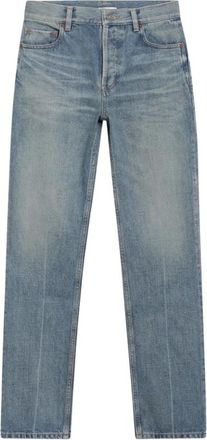 Saint Laurent Authentieke Straight Jeans - Dames - Regular Fit Jeans - Blauw - W28 - Katoen - Jeans