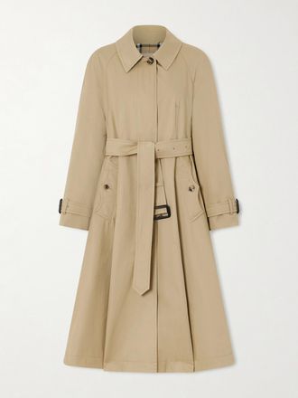 Burberry Trench In Gabardine Di Cotone Con Cintura Ellingham - Neutri
