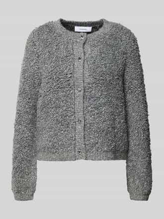 Comma Strickjacke mit Knopfleiste in Anthrazit, Gr&ouml;&szlig;e 34