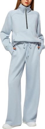 Generic Tracksuit Womens Full Set Lounge Wear Sets 2 Pieces Ladies Tracksuits Comfort Long Sleeve Activewear Zip Coat Tops Trousers Sets Fashion Casual Autumn