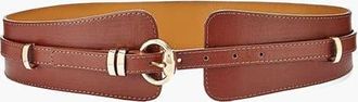 Lascana 2-In-1 Faux Leather Waist Belt in Brown at Nordstrom, Size Medium