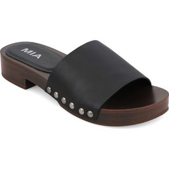 Mia Lanell Slide Sandal in Black at Nordstrom, Size 6.5
