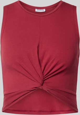 Noisy May Crop Top mit Knotendetail Modell TWIGGI in Rostrot, Gr&ouml;&szlig;e XL