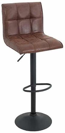 Global Interiors H&ouml;henverstellbarer Barhocker Modena - Vintage Braun