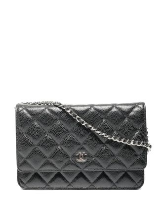 Chanel 2019 Matelass&eacute; cross body bag - women - Caviar Leather - One Size - Black