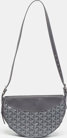 Goyard Hirondelle Grey Goyardine Coated Canvas And Leather Shoulder Bag