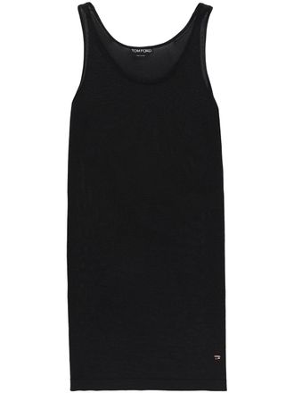 Tom Ford Jurk met logoplakkaat - Zwart