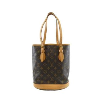 Louis Vuitton Pre-owned Bucket Bags, female, Brown, Size: ONE SIZE Pre-owned Monogram Petit Bucket Shoulder Bag