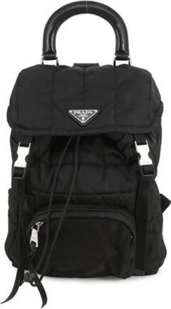 Prada Pre-owned Backpacks, female, Black, Size: ONE SIZE Pre-owned Vintage Nylon Backpack