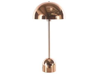 Beliani L&aacute;mpara de mesa metal cobrizo