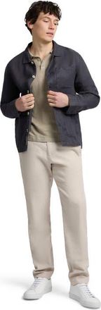 Onia Linen Herringbone Overshirt in Carbon at Nordstrom, Size X-Large