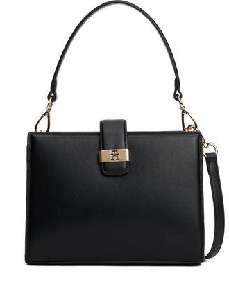 Tommy Hilfiger logo-plaque tote bag - Black