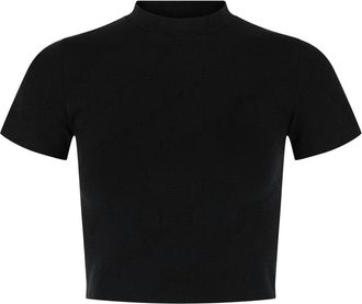 Balenciaga Mock-Neck Cropped Top