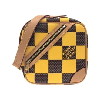 Louis Vuitton Pre-owned Damier Canvas Shoulder Bag - Dames - Pre-owned - Geel - Maat: ONE Size