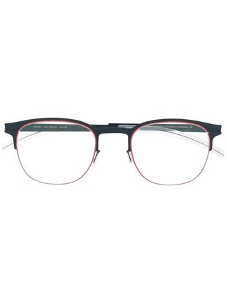 Mykita Neville pantos-frame glasses - unisex - stainless steel - 48 - Blue