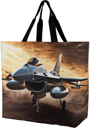 Generic Falcon Fighter Handbag Handle Shopping Bag Waterproof Grocery Bags For Work College Daily Use