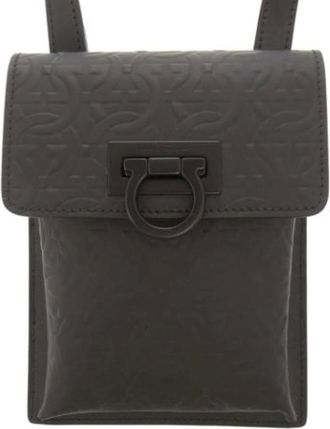 Ferragamo Pre-owned Cross Body Bags, male, Black, Size: ONE SIZE Pre-owned Shoulder Bag