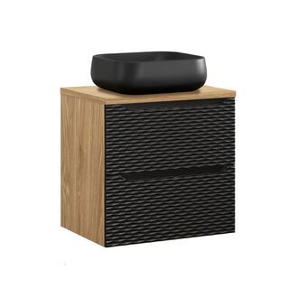 Petits Meubles Mueble lavabo estratificado Negro marr&oacute;n