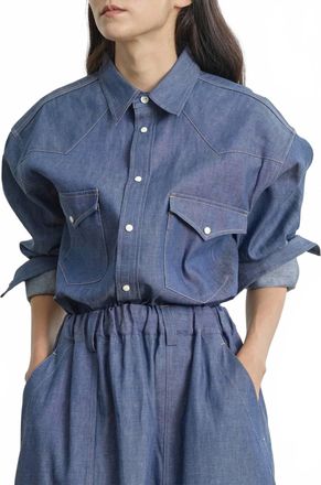 Nicholson & Nicholson Brenda Denim Shirt In Blue