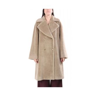 Marella Jassen, Dames, Beige, S, Marella - Jassen > Imitatiebont & Shearling Jassen